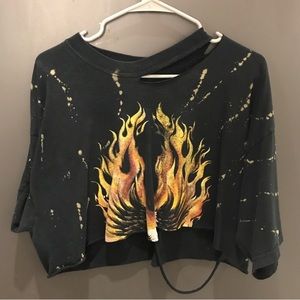 LF Distressed Crop Top